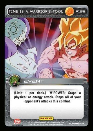 Time Is A Warrior s Tool Rare R152 Foil Dragon Ball Z Panini Set 1 Foil Singles Time Is A Warrior s Tool Rare R152 Foil Dragon Ball Z Panini Set 1 Foil Singles