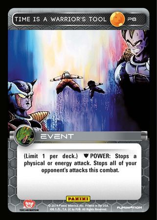 Time Is A Warrior s Tool Promo Foil P8 Dragon Ball Z Panini Promos Time Is A Warrior s Tool Promo Foil P8 Dragon Ball Z Panini Promos