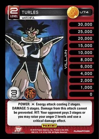 Turles Watchful Uncommon U74 Dragon Ball Z Panini Movie Collection Singles Turles Watchful Uncommon U74 Dragon Ball Z Panini Movie Collection Singles