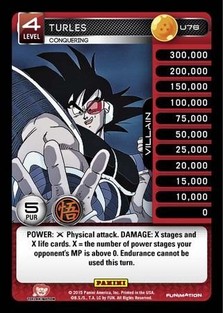 Turles Conquering Uncommon U76 Dragon Ball Z Panini Movie Collection Singles Turles Conquering Uncommon U76 Dragon Ball Z Panini Movie Collection Singles