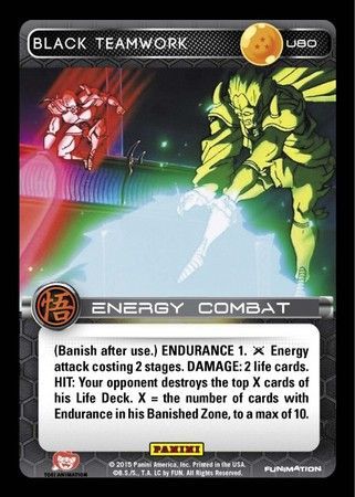 Black Teamwork Uncommon U80 Dragon Ball Z Panini Movie Collection Singles Black Teamwork Uncommon U80 Dragon Ball Z Panini Movie Collection Singles