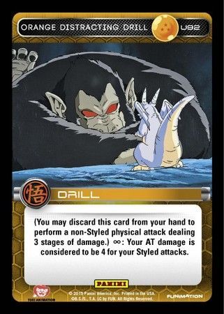 Orange Distracting Drill Uncommon U92 Dragon Ball Z Panini Movie Collection Singles Orange Distracting Drill Uncommon U92 Dragon Ball Z Panini Movie Collection Singles