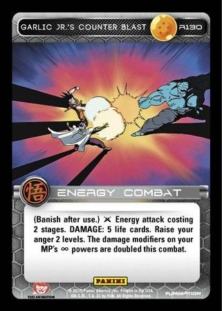 Garlic Jr s Counter Blast Rare R130 Dragon Ball Z Panini Movie Collection Singles Garlic Jr s Counter Blast Rare R130 Dragon Ball Z Panini Movie Collection Singles