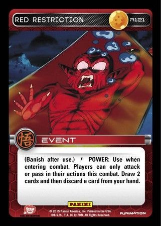 Red Restriction Rare R121 Dragon Ball Z Panini Movie Collection Singles Red Restriction Rare R121 Dragon Ball Z Panini Movie Collection Singles