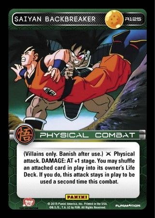 Saiyan Backbreaker Rare R125 Foil Saiyan Backbreaker Rare R125 Foil