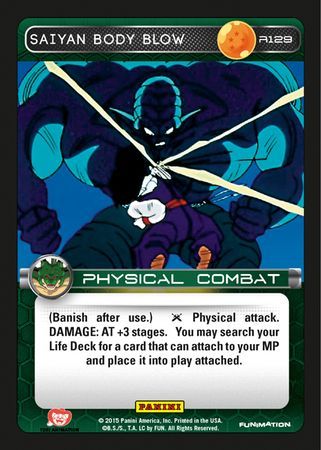 Saiyan Body Blow Rare R129 Saiyan Body Blow Rare R129