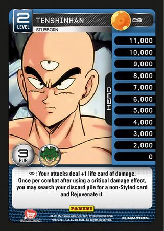 Tenshinhan Stubborn Common C8 Foil Tenshinhan Stubborn Common C8 Foil