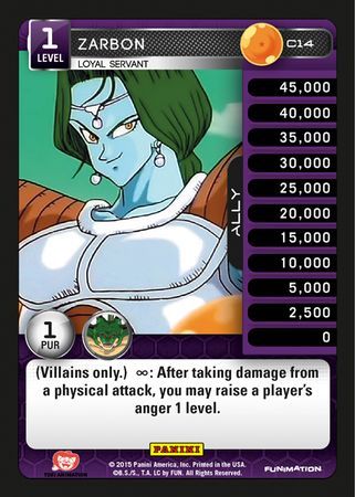 Zarbon Loyal Servant Common C14 Foil Dragon Ball Z Panini Heroes and Villains Foil Singles Zarbon Loyal Servant Common C14 Foil Dragon Ball Z Panini Heroes and Villains Foil Singles