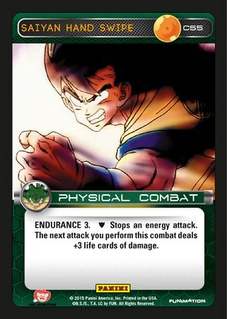 Saiyan Hand Swipe Common C55 Foil Dragon Ball Z Panini Heroes and Villains Foil Singles Saiyan Hand Swipe Common C55 Foil Dragon Ball Z Panini Heroes and Villains Foil Singles