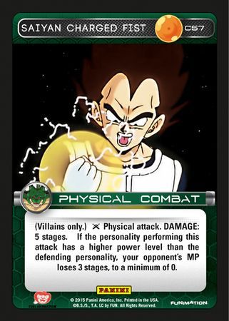 Saiyan Charged Fist Common C57 Foil Dragon Ball Z Panini Heroes and Villains Foil Singles Saiyan Charged Fist Common C57 Foil Dragon Ball Z Panini Heroes and Villains Foil Singles