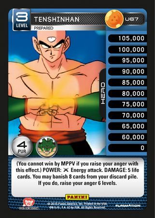 Tenshinhan Prepared Uncommon U67 Foil Dragon Ball Z Panini Heroes and Villains Foil Singles Tenshinhan Prepared Uncommon U67 Foil Dragon Ball Z Panini Heroes and Villains Foil Singles