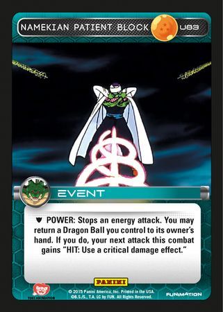 Namekian Patient Block Uncommon U83 Foil Dragon Ball Z Panini Heroes and Villains Foil Singles Namekian Patient Block Uncommon U83 Foil Dragon Ball Z Panini Heroes and Villains Foil Singles