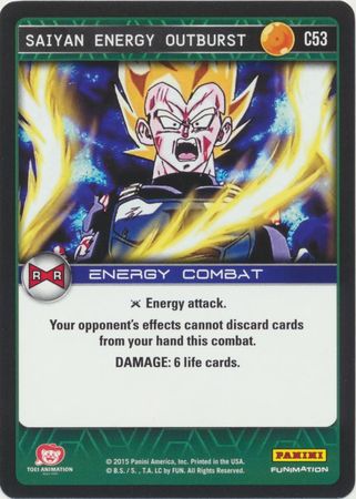 Saiyan Energy Outburst Common C53 Dragon Ball Z Panini Evolution Singles Saiyan Energy Outburst Common C53 Dragon Ball Z Panini Evolution Singles