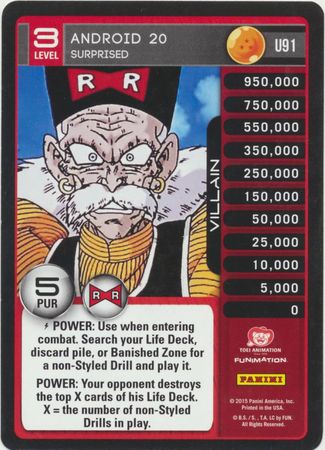 Android 20 Surprised Uncommon U91 Dragon Ball Z Panini Evolution Singles Android 20 Surprised Uncommon U91 Dragon Ball Z Panini Evolution Singles