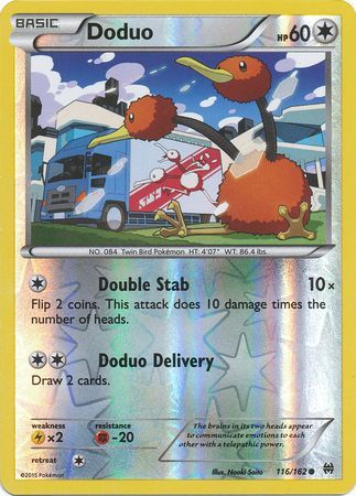 Doduo 116 162 Common Reverse Holo XY Breakthrough Reverse Holo Singles Doduo 116 162 Common Reverse Holo XY Breakthrough Reverse Holo Singles