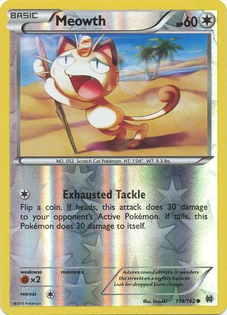 Meowth 114 162 Common Reverse Holo XY Breakthrough Reverse Holo Singles Meowth 114 162 Common Reverse Holo XY Breakthrough Reverse Holo Singles