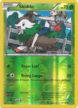 Skiddo 16 162 Common Reverse Holo XY Breakthrough Reverse Holo Singles Skiddo 16 162 Common Reverse Holo XY Breakthrough Reverse Holo Singles