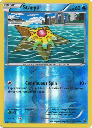 Staryu 29 162 Common Reverse Holo XY Breakthrough Reverse Holo Singles Staryu 29 162 Common Reverse Holo XY Breakthrough Reverse Holo Singles