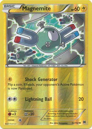 Magnemite 52 162 Common Reverse Holo XY Breakthrough Reverse Holo Singles Magnemite 52 162 Common Reverse Holo XY Breakthrough Reverse Holo Singles