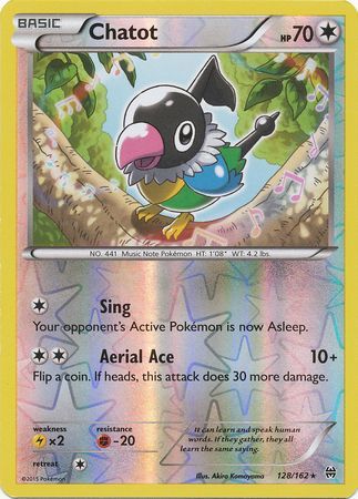 Chatot 128 162 Rare Reverse Holo Chatot 128 162 Rare Reverse Holo