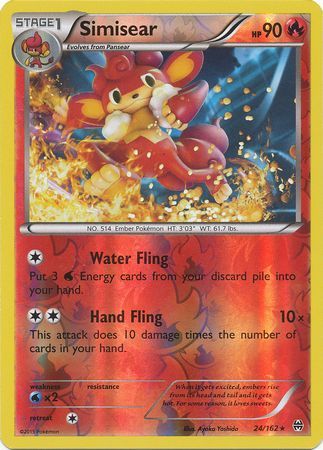 Simisear 24 162 Rare Reverse Holo Simisear 24 162 Rare Reverse Holo