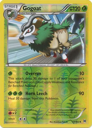 Gogoat 17 162 Uncommon Reverse Holo XY Breakthrough Reverse Holo Singles Gogoat 17 162 Uncommon Reverse Holo XY Breakthrough Reverse Holo Singles