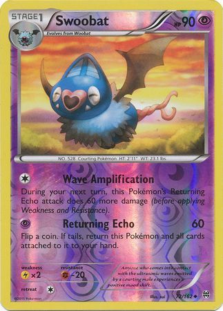 Swoobat 72 162 Uncommon Reverse Holo XY Breakthrough Reverse Holo Singles Swoobat 72 162 Uncommon Reverse Holo XY Breakthrough Reverse Holo Singles