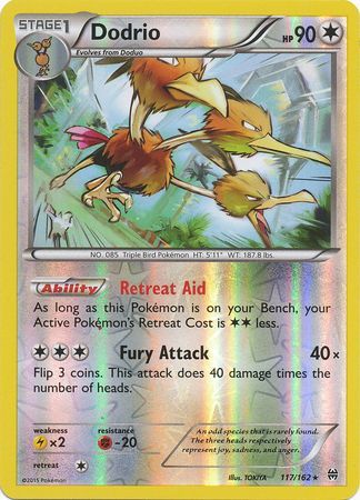 Dodrio 117 162 Rare Reverse Holo XY Breakthrough Reverse Holo Singles Dodrio 117 162 Rare Reverse Holo XY Breakthrough Reverse Holo Singles