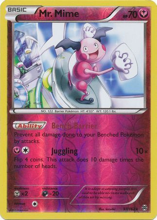 Mr Mime 97 162 Rare Reverse Holo XY Breakthrough Reverse Holo Singles Mr Mime 97 162 Rare Reverse Holo XY Breakthrough Reverse Holo Singles