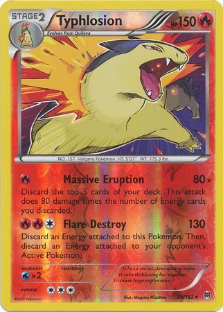 Typhlosion 20 162 Holo Rare Reverse Holo XY Breakthrough Reverse Holo Singles Typhlosion 20 162 Holo Rare Reverse Holo XY Breakthrough Reverse Holo Singles