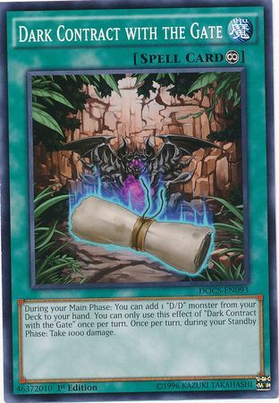 YUGIOH x 3 Dark Contract with the Gate 1st Edition Near DOCS-EN093 Common 