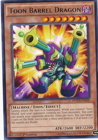 Toon Barrel Dragon DOCS EN038 Rare 1st Edition Toon Barrel Dragon DOCS EN038 Rare 1st Edition