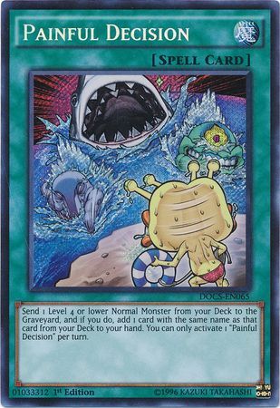 Painful Decision DOCS EN065 Secret Rare 1st Edition Dimension of Chaos 1st Edition Singles Painful Decision DOCS EN065 Secret Rare 1st Edition Dimension of Chaos 1st Edition Singles