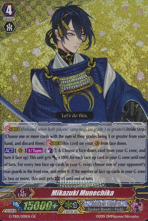 Mikazuki Munechika G TB01 001EN Generation Rare GR Mikazuki Munechika G TB01 001EN Generation Rare GR