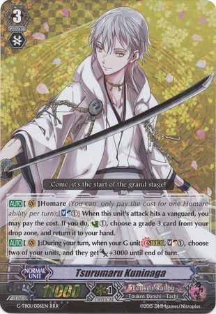 Tsurumaru Kuninaga G TB01 006EN Triple Rare RRR G Title Booster 1 Touken Ranbu Online Singles Tsurumaru Kuninaga G TB01 006EN Triple Rare RRR G Title Booster 1 Touken Ranbu Online Singles