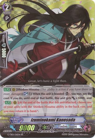 Izuminokami Kanesada G TB01 011EN Double Rare RR Izuminokami Kanesada G TB01 011EN Double Rare RR