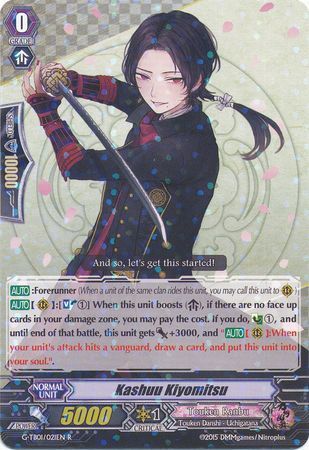 Kashuu Kiyomitsu G TB01 021EN Rare R Kashuu Kiyomitsu G TB01 021EN Rare R