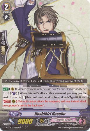 Heshikiri Hasebe G TB01 028EN Common C Heshikiri Hasebe G TB01 028EN Common C