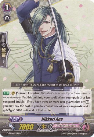 Nikkari Aoe G TB01 031EN Common C G Title Booster 1 Touken Ranbu Online Singles Nikkari Aoe G TB01 031EN Common C G Title Booster 1 Touken Ranbu Online Singles