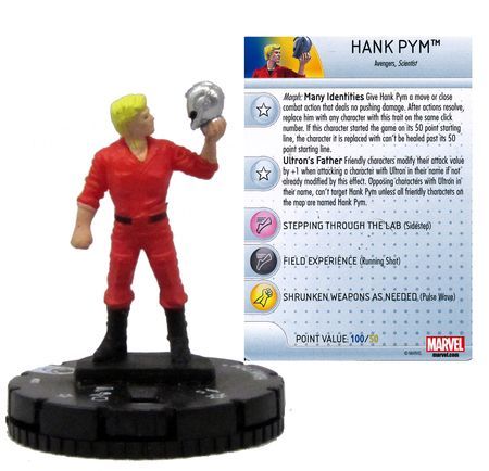 Heroclix Age of Ultron set Hank Pym #001 Common figure w/card! 