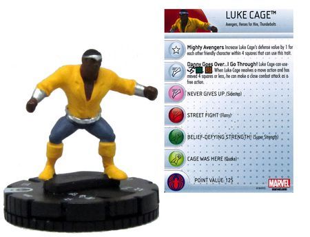 Heroclix Age of Ultron set Luke Cage #002 Common figure w/card!