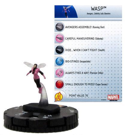 Heroclix Age of Ultron set Wasp #206 boxed set figure w/card! 