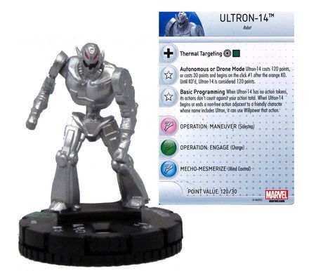 Drone #054b CHASE Marvel Heroclix Age of Ultron OP Ultron 18.2 #054a 