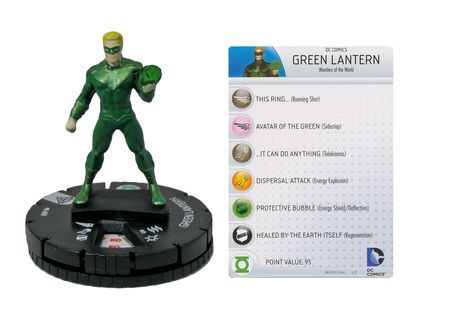 HEROCLIX GREEN LANTERN FAST FORCES full color map & 2 green-themed dice 