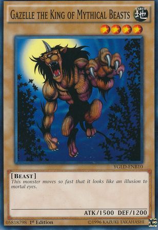 Gazelle the King of Mythical Beasts YGLD ENB10 Common 1st Edition Yugi s Battle City Deck 1st Edition YGLD ENB Gazelle the King of Mythical Beasts YGLD ENB10 Common 1st Edition Yugi s Battle City Deck 1st Edition YGLD ENB