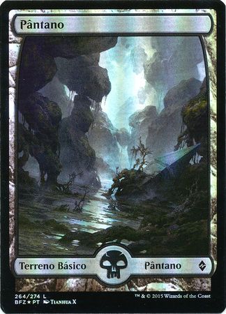 Portuguese Swamp Pantano 264 Full Art Foil Portuguese Swamp Pantano 264 Full Art Foil