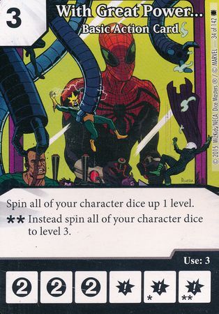 With Great Power Basic Action Card 34 142 Common Marvel Dice Masters The Amazing Spider Man Singles With Great Power Basic Action Card 34 142 Common Marvel Dice Masters The Amazing Spider Man Singles