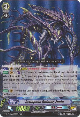 Juxtapose Deletor Zaele G CMB01 008EN Double Rare RR G Comic Booster 1 Vanguard Deletor Singles Juxtapose Deletor Zaele G CMB01 008EN Double Rare RR G Comic Booster 1 Vanguard Deletor Singles