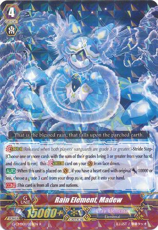 Rain Element Madew G CMB01 026EN Rare R G Comic Booster 1 Vanguard Deletor Singles Rain Element Madew G CMB01 026EN Rare R G Comic Booster 1 Vanguard Deletor Singles