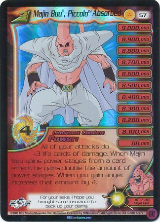 Majin Buu Piccolo Absorbed 57 Uncommon Foil Limited Dragon Ball Z Fusion Saga Majin Buu Piccolo Absorbed 57 Uncommon Foil Limited Dragon Ball Z Fusion Saga